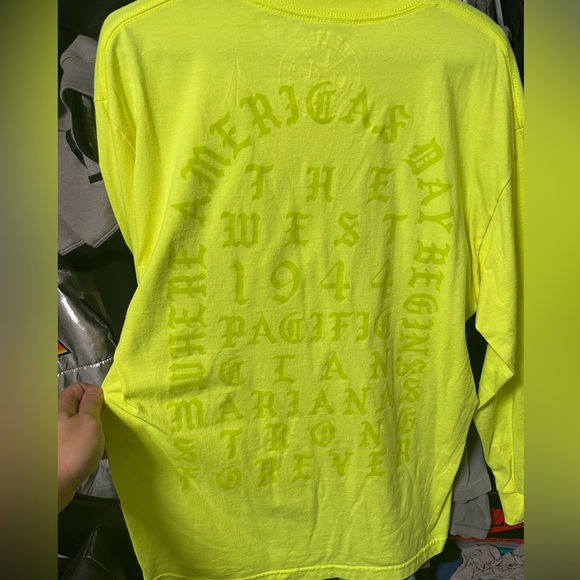 Crowns Guam long sleeve bright yellow limited edition “work shirt” size large - Picture 4 of 4